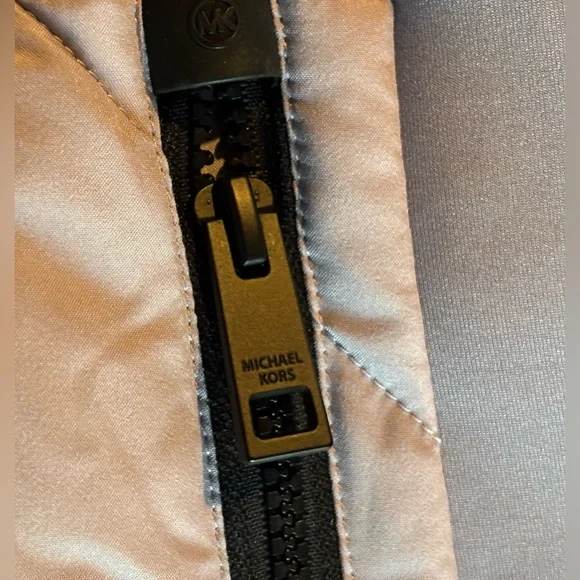 Michael Kors 💅❄️✨ Sweet Lilac Winter Belted MK Fur Puffer Coat Jacket NWT $280 - Picture 10 of 12